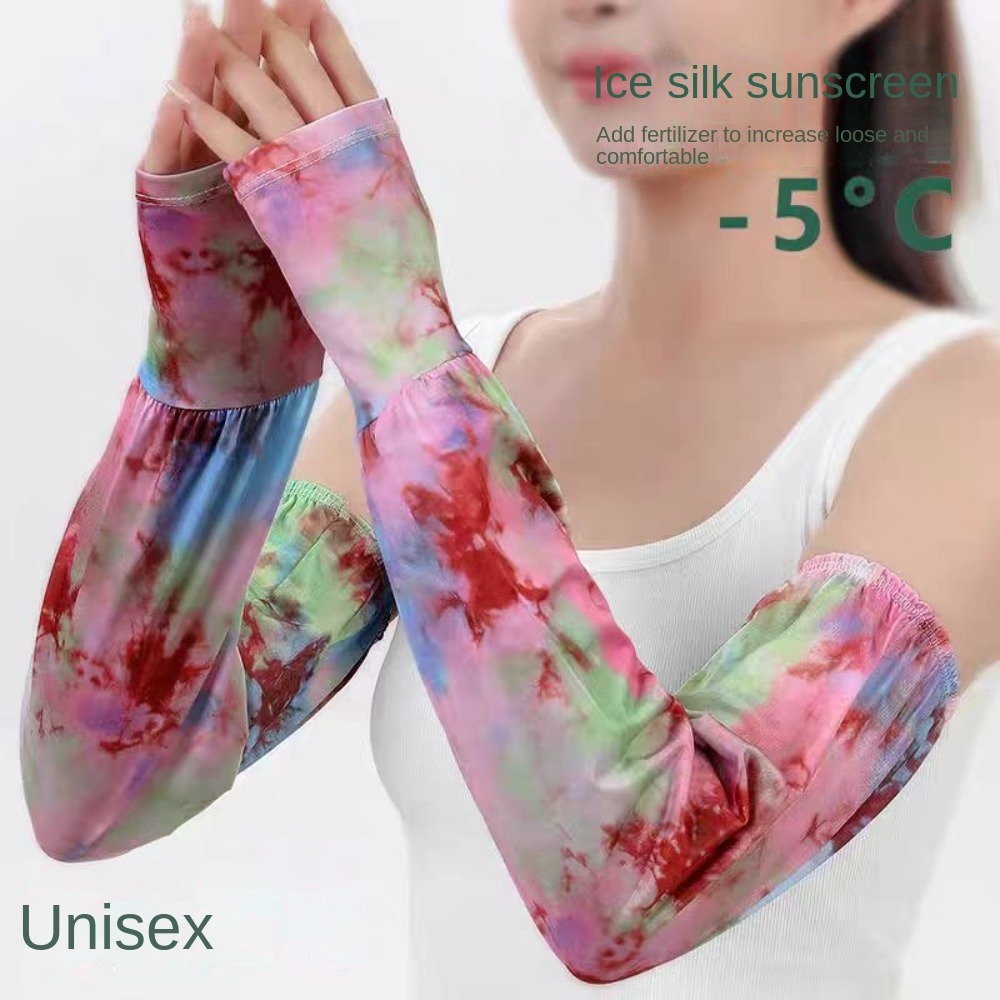 Cycling Gloves - Tie Dyeing Lange ijszijden mouwen Etnische