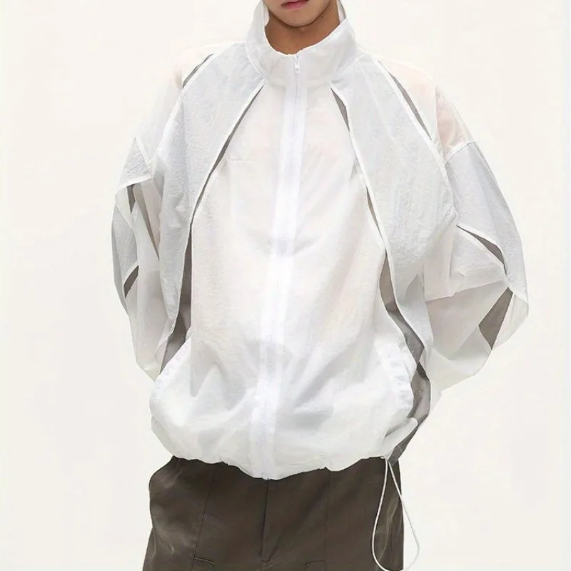Cycling Gear Men - Japanse High Street dubbellaags losse zonbeschermingspak