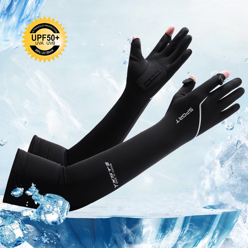 Cycling Gloves - Zonbescherming Lange armmouwen Heren Zomer Flip-Top