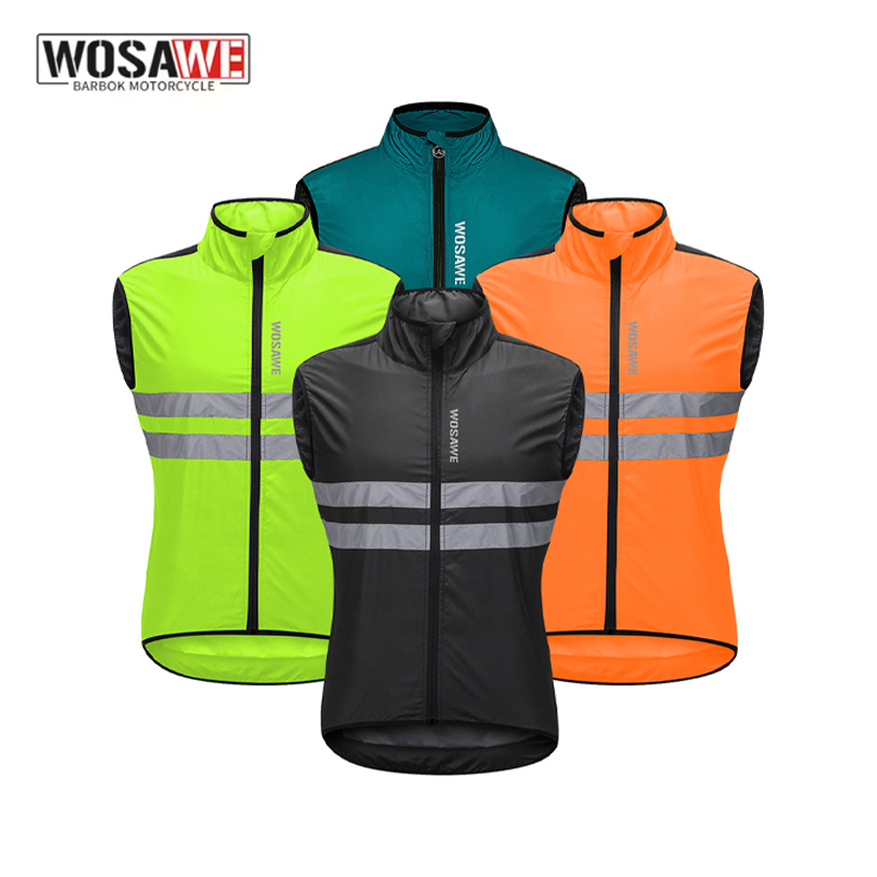 Cycling Gear Men - WOSAWE Heren Fiets Windjack Vest Lichtgewicht