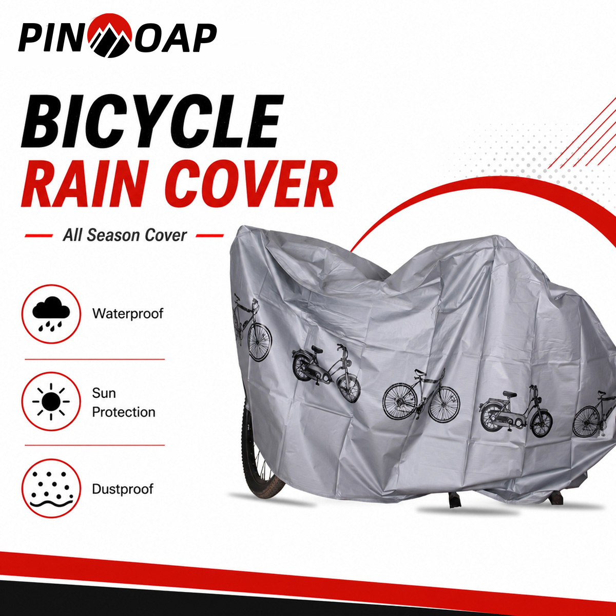Cycling Gear Bag - PINMOAP Universele fietsregenhoes Waterdichte buitenfietshoes Stofdicht