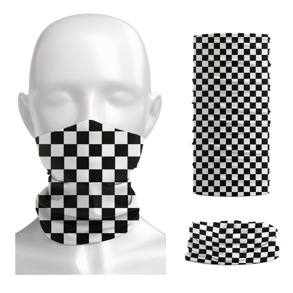 Cycling Gear Usa - Geblokte Ska Bedrukte Hoofdband Hals Warmer