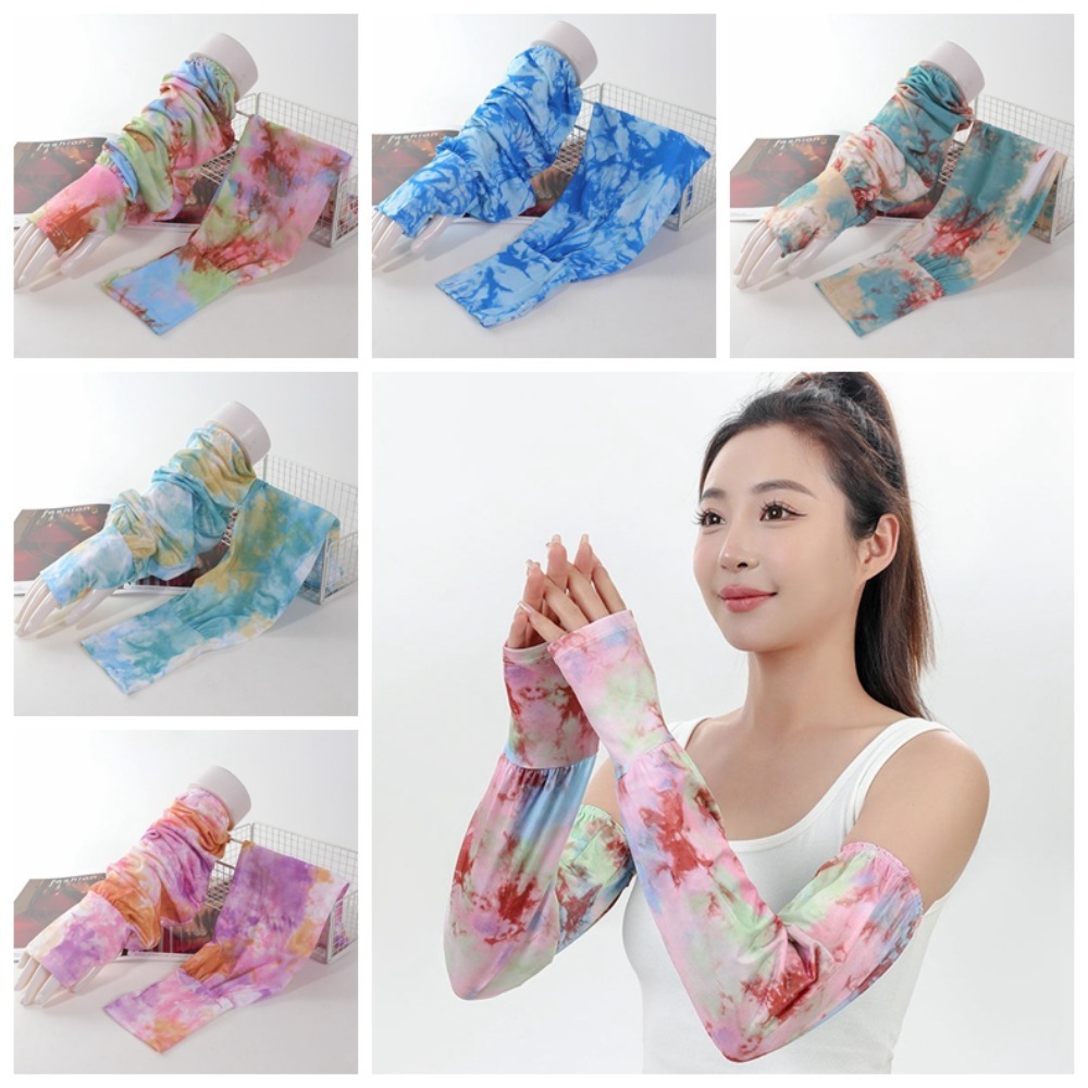 Tie Dyeing Lange ijszijden mou - Cycling Gloves recensie en prijs