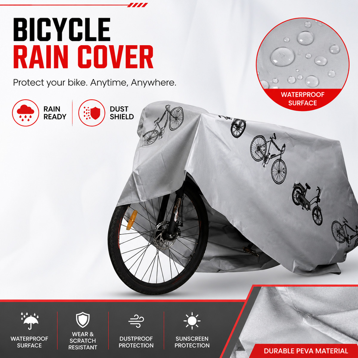 PINMOAP Universele fietsregenh - Cycling Gear Bag recensie en prijs